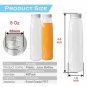 48 Pack Empty Plastic Juice Bottles 8 OZ Clear Disposable Bulk Plastic Bottles f