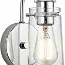 Kichler 45457CH, Braelyn Glass Wall Sconce Lighting with Shades, 1 Light, Chrome