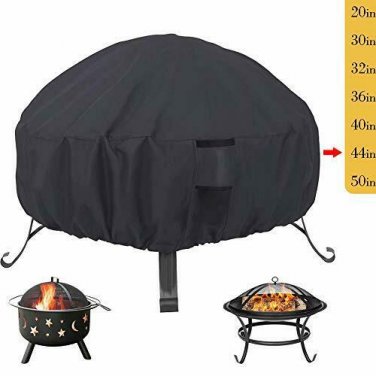 Saking Gas Fire Pit Cover Round 44 x 24 inch - Waterproof Windproof Anti-UV Heav
