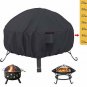 Saking Gas Fire Pit Cover Round 44 x 24 inch - Waterproof Windproof Anti-UV Heav