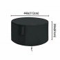 Saking Gas Fire Pit Cover Round 44 x 24 inch - Waterproof Windproof Anti-UV Heav