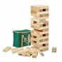 ApudArmis Giant Tumble Tower, 54 PCS Pine Wooden Toppling Tower Game with 1 Dice