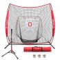 Keenstone 7' X 7' Baseball & Softball Practice Hitting & Pitching Net with Bow F