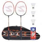 Fostoy Badminton Racquet Badminton Racket Set-Professional Carbon Fiber Badminto