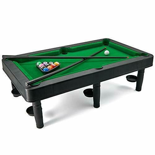 SRENTA 19" X 11" Champion Pool Table Set with Mini Pool Balls Cue Sticks Accesso