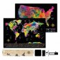 Scratch Off Map of The World - World Map (23.4" x 16.5") + Bonus Scratch Off USA