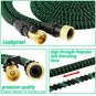 HOMIMP Expandable Garden Hose with 9 Function Nozzle 2-Way Splitter, Leakproof L