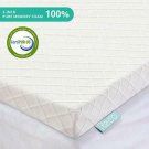 RECCI 3-Inch Memory Foam Mattress Topper Full, Pressure-Relieving Bed Topper, Me