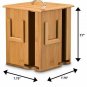 Bamboo Rotating Tea Holder Organizer - Wood Carousel Spinning Tea Storage Box -