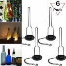 AceList 6 pakes Wrought Iron Hanging Candelabra, Matte Black Finish Decorative C