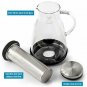 Airtight Cold Brew Coffee Maker with EXTRA-THICK Glass Carafe, Stainless Steel M