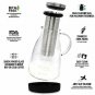 Airtight Cold Brew Coffee Maker with EXTRA-THICK Glass Carafe, Stainless Steel M