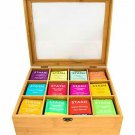 Natural Bamboo Tea Bag Organizer Box,Organizers and Storage Royal House Drawer O
