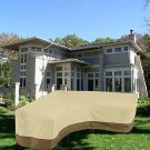 boyspringg Patio Sectional Sofa Cover V-Shaped Waterproof Dustproof Outdoor Furn