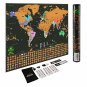 Scratch Off Map of The World – Deluxe Travel Map with US States and Country Flag