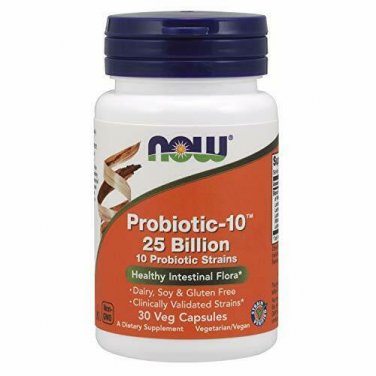 NOW Supplements, Probiotic-10&acirc;�&cent;, 25 Billion, with 10 Probiotic Strains, Dairy, So