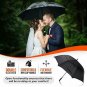 Viteps Windproof Travel Umbrella, Wind Resistance Parasol with Flexible Fibergla
