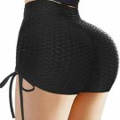 High Waisted Yoga Shorts for Women Drawstring Ruched Hot Pants Workout Gym Loung