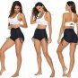 High Waisted Yoga Shorts for Women Drawstring Ruched Hot Pants Workout Gym Loung