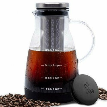 Bean Envy Cold Brew Coffee Maker - 32 oz - Premium Quality Glass - Perfect For H