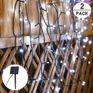 YIQU Solar String Lights Outdoor, Super Bright 2-Pack Each 72ft 200LED Solar Lig