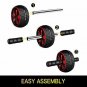 Ab roller with knee pad extra wide, core exercise, abdominal weight loss,weights