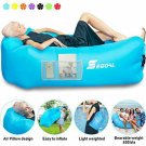 Inflatable Lounger Air Sofa Pouch Inflatable Couch Air Chair Hammock with Pillow