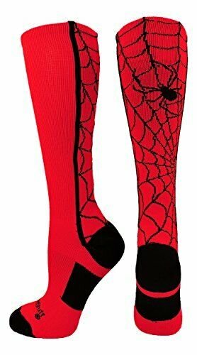 MadSportsStuff Crazy Spider Web Over The Calf Athletic Socks