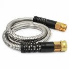 Cesun 5 Feet Metal Garden Hose, Short Connector Hose, Water Hose Extension, Extr