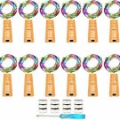 Cooo 12 Lamp Sets Wine Bottle lamp Sets, Cork Light Sets - Multicolor