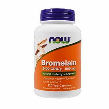 NOW Supplements, Bromelain (Natural Proteolytic Enzyme) 2,400 GDU/g - 500 mg, Na