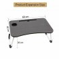 Aitmexcn Laptop Bed Table, Foldable Portable Lap Standing Desk with Cup Slot, No