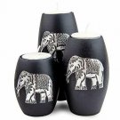 IYARA CRAFT 3 Wooden Candle Holders Elephant Home Decor- Decorative Candle Holde