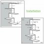 RANK Modern 5-Tier Floating Corner Shelves Wall Mounted Display Organizer Storag