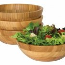 Lipper International 8203-4 Bamboo Wood Salad Bowls, Small, 7" Diameter x 2.25"