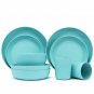 Bamboo Dinnerware Set, Morgiana 10 Pieces Bamboo Kids Tableware Set Eco Friendly