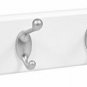 High & Mighty 515703 Tool Free Coat Rack with 4 Hooks, 18", White