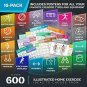 [16-PACK] Laminated Large Workout Poster Set - Perfect Workout Posters For Home