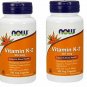 Now Foods Vitamin K-2 100 mcg - 100 Vcaps ( Multi-Pack)
