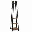 Homfa Garment Rack 71 Inches Height, Coat Rack with 8 Dual Hooks and 4-Tier Stor