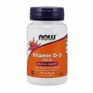 NOW Supplements, Vitamin D-3 400 IU, Strong Bones*, Structural Support*, 180 Sof