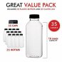 Plastic Juice Bottles with Lids, Juice Drink Containers with Caps for Juicing Sm