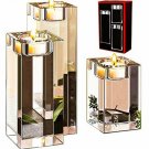 Le Sens Amazing Home Large Crystal Candle Holders Set of 3, 3.1/4.7/6.2 inches H