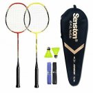 Senston - 2 Player Badminton Racquets Set Double Rackets Carbon Shaft Badminton