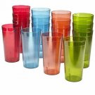 Cafe Break-Resistant Plastic 20oz Restaurant-Quality Beverage Tumblers | Set of