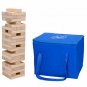 Giant Tumbling Stacking Game - 60pc Jumbo Set w Carrying Bag - Outdoor Wood Towe