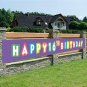 Purple Happy 16th Birthday Banner, 16th Birthday Party Sign, 16 Bday Party Suppl