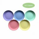 8.9 Inch Bamboo Fiber Plastic Plates (Set of 5 Deep Salad / Pasta / Dinner Plate