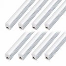 (Pack of 8) LED T5 Integrated Fixture 4FT, 20W, 2200lm, 6500K (Super Bright Whit