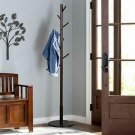 Vlush Sturdy Wooden Coat Rack Stand, Entryway Hall Tree Coat Tree with Solid Rou